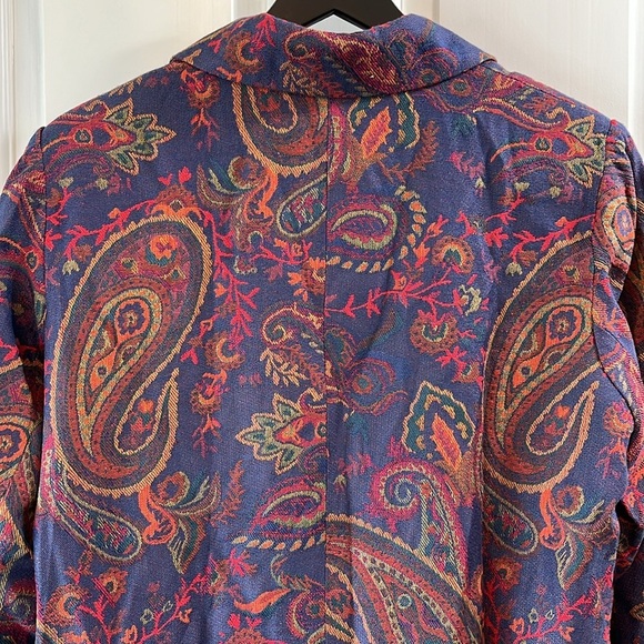 NWOT Vintage BFA Classics Tapestry Paisley Blazer Jacket - Size Large - Picture 5 of 8